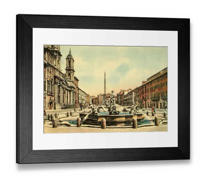 Framed Print : Historical photo around 1930, Moor Fountain Framed Print : Historical photo around 1930, Moor Fountain