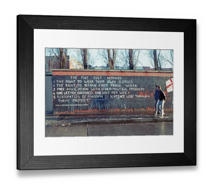 Framed Print : Graffiti, Falls Road district, historical photograph