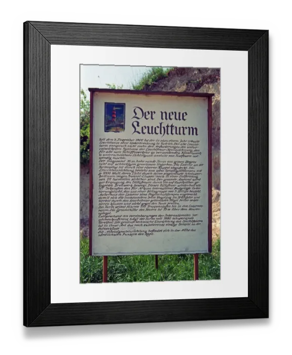 Framed Print : Information board, New Lighthouse Framed Print : Information board, New Lighthouse