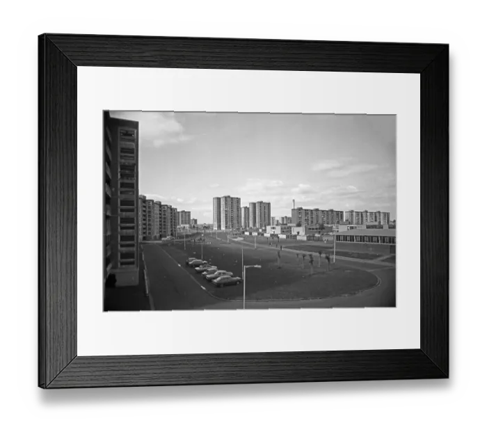 Framed Print : Shangan Road, tenements, tower blocks