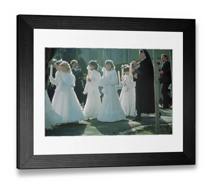 Framed Print : Children on the day of their first communion