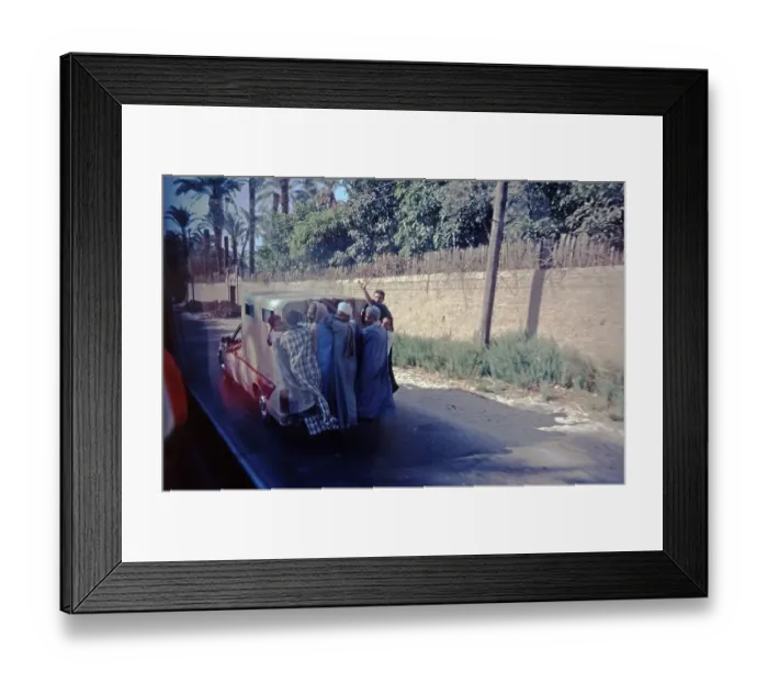Framed Print : People, shared taxi, Nile Valley