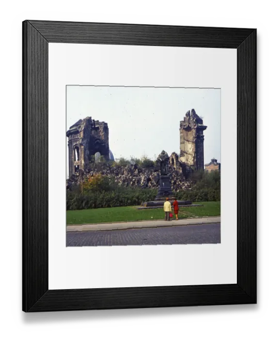 Framed Print : Rubble of the Dresden Frauenkirche by George Baehr Framed Print : Rubble of the Dresden Frauenkirche by George Baehr