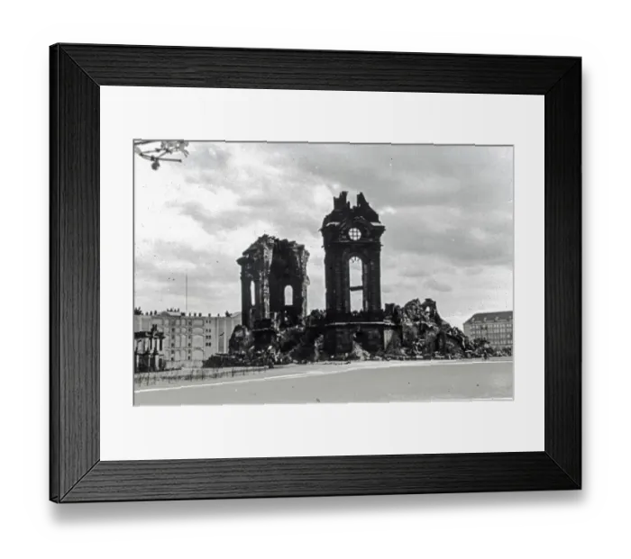Framed Print : Rubble of the Dresden Frauenkirche by George Baehr