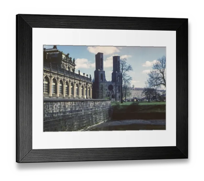 Framed Print : Long gallery of the Zwinger with moat Framed Print : Long gallery of the Zwinger with moat