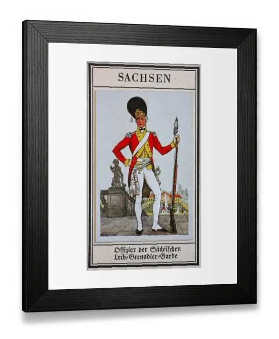 Framed Print : German Uniforms of the 19th century