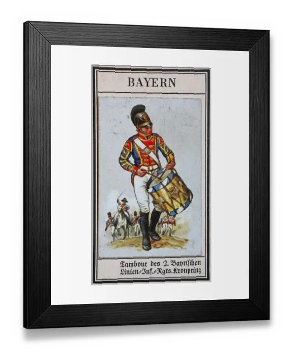 Framed Print : German Uniforms of the 19th century