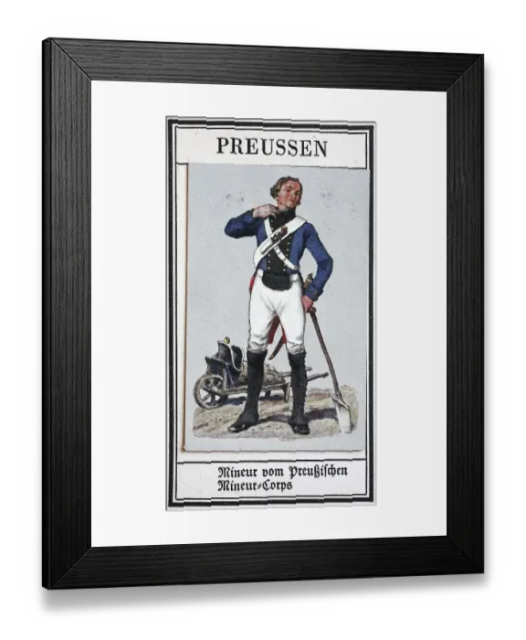 Framed Print : German uniforms of the 19th century