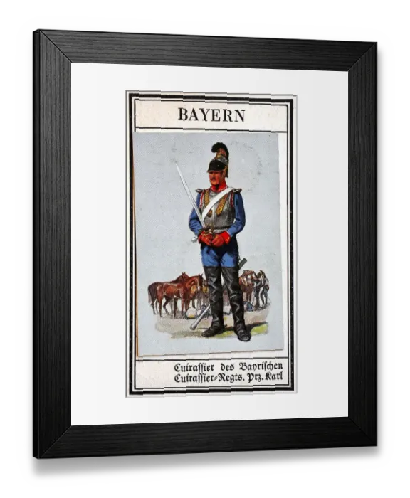 Framed Print : German Uniforms of the 19th century
