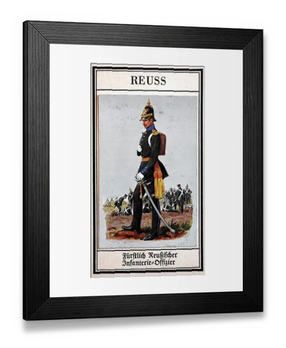 Framed Print : German Uniforms of the 19th century Framed Print : German Uniforms of the 19th century