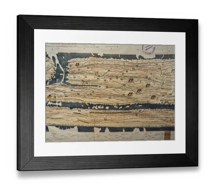Framed Print : Tabula Peutingeriana, Peutinger Map