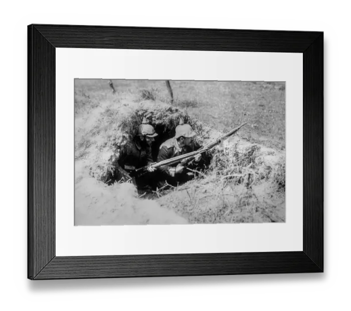Framed Print : Two 1916 WWI German Landsturm soldiers with Pickelhaube Framed Print : Two 1916 WWI German Landsturm soldiers with Pickelhaube