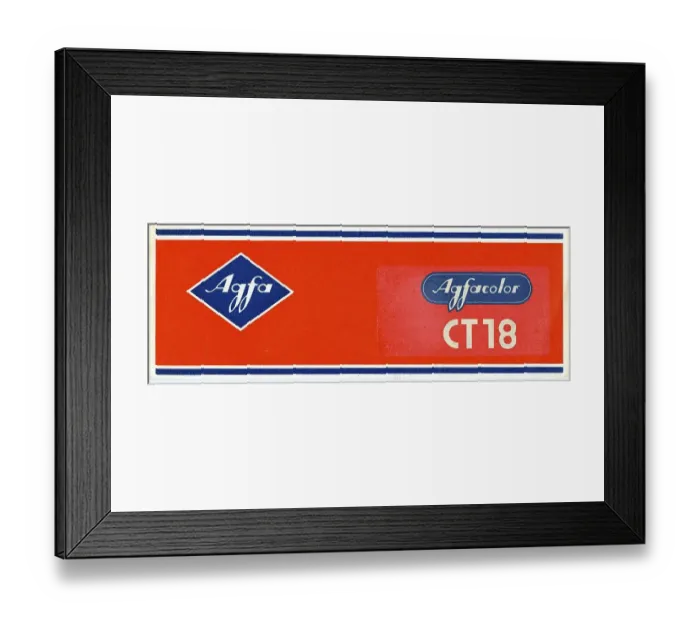 Framed Print : Protective cover for developed Agfacolor slide film CT18 Framed Print : Protective cover for developed Agfacolor slide film CT18