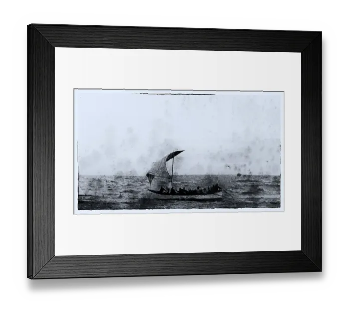 Framed Print : Old pictures of the Lusitania sinking at Bellows Rock in 1911