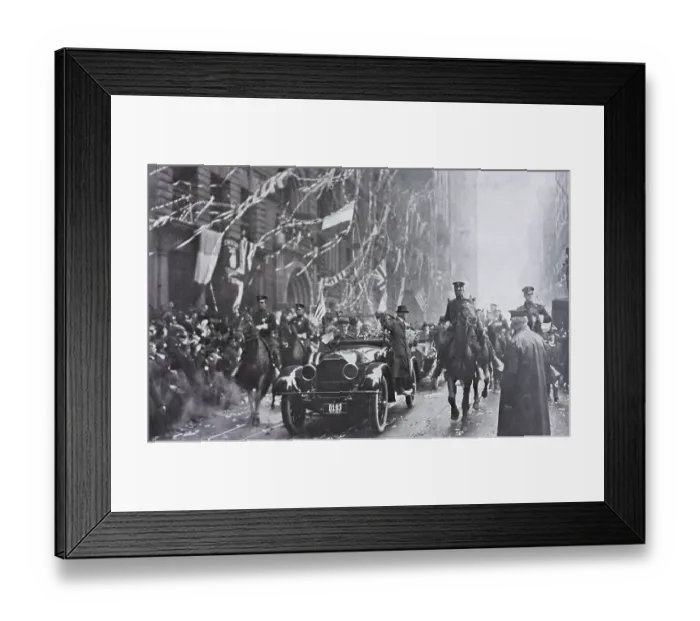 Framed Print : Triumphal arrival of the Joffre-Viviani mission in New-York Framed Print : Triumphal arrival of the Joffre-Viviani mission in New-York