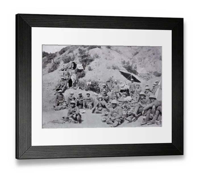 Framed Print : Greek soldiers resting after their stay in the trenches Framed Print : Greek soldiers resting after their stay in the trenches