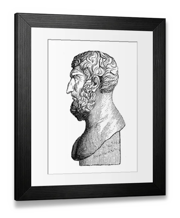 Framed Print : Epicurus, Epikouros, c. 341 B. C