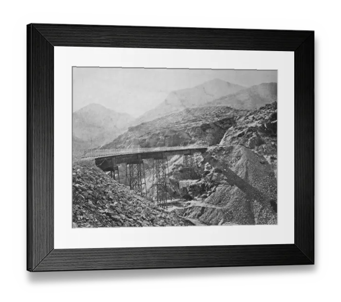 Framed Print : The railway bridge on the Valparaiso to Santiago railway line