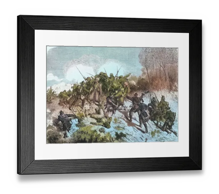 Framed Print : Capture of Turros by North German Jaeger near Woerth Framed Print : Capture of Turros by North German Jaeger near Woerth
