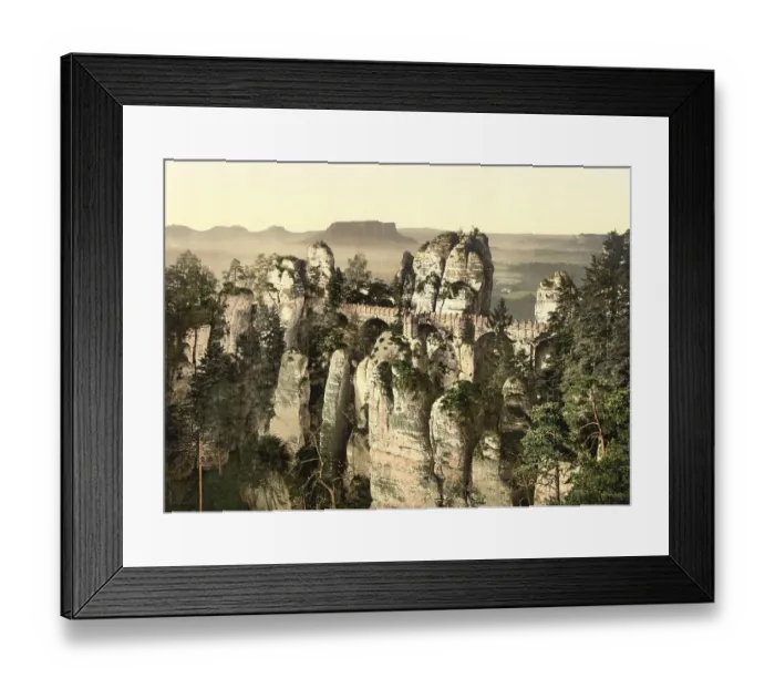 Framed Print : The Bastion in the Elbe Sandstone Mountains Framed Print : The Bastion in the Elbe Sandstone Mountains