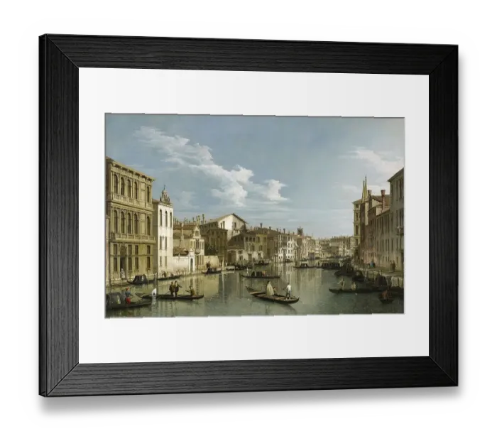 Framed Print : The Grand Canal in Venice from Palazzo Flangini to Campo San Marcuola