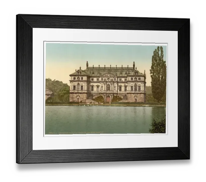 Framed Print : Palace and pond in the large garden