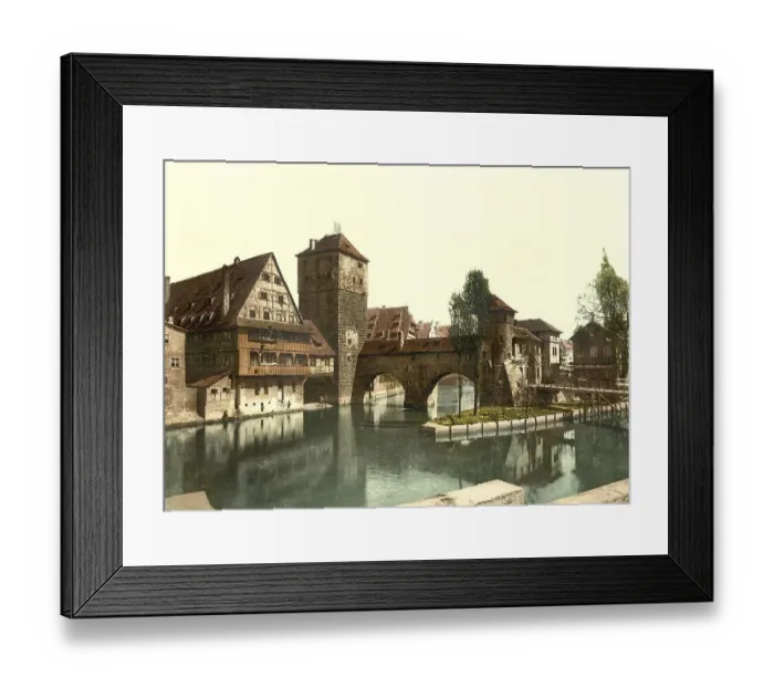 Framed Print : The Hangman's Bridge in Nuremberg