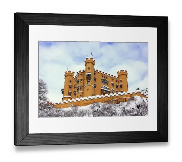 Framed Print : Hohenschwangau Castle in winter