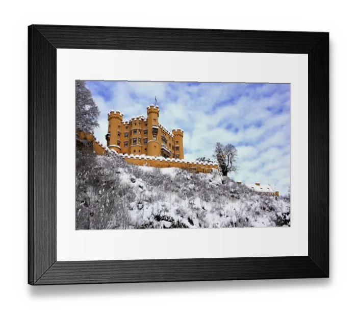 Framed Print : Hohenschwangau Castle in winter