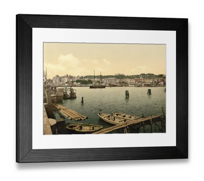Framed Print : The harbour of Flensburg in Schleswig-Holstein Framed Print : The harbour of Flensburg in Schleswig-Holstein