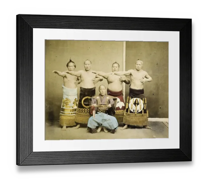 Framed Print : Sumo wrestler, c. 1877, Japan, Historic Framed Print : Sumo wrestler, c. 1877, Japan, Historic