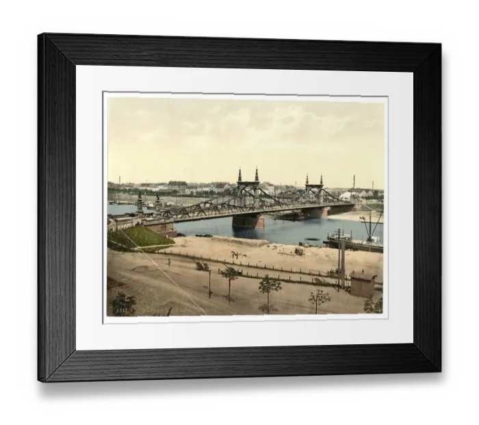 Framed Print : The Neckar Bridge in Mannheim, Baden-Wuerttemberg Framed Print : The Neckar Bridge in Mannheim, Baden-Wuerttemberg