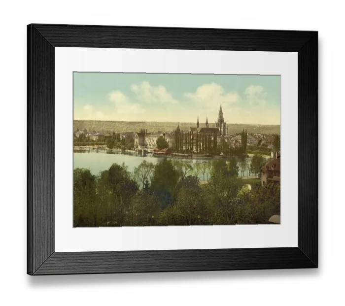 Framed Print : Constance on Lake Constance, Baden-Wuerttemberg