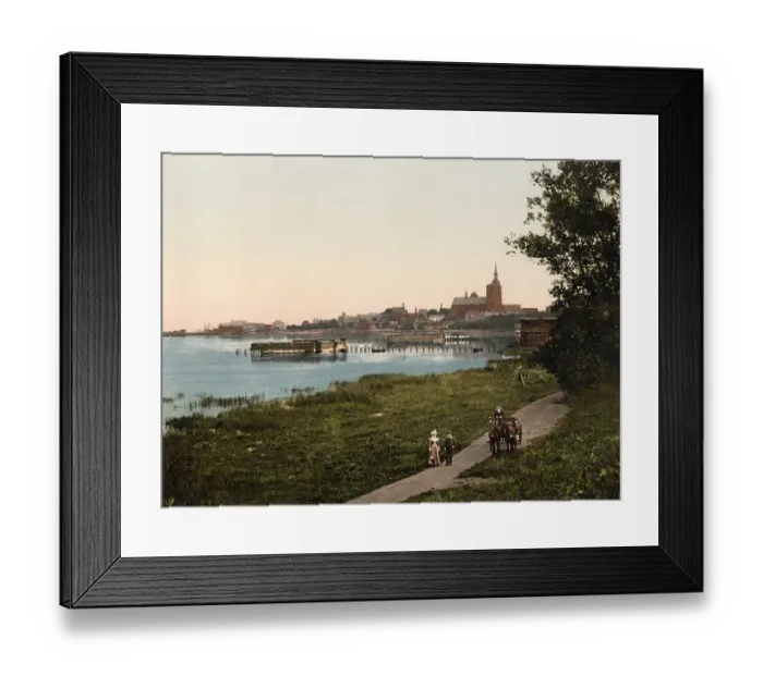 Framed Print : Promenade of Stralsund on the Baltic Sea