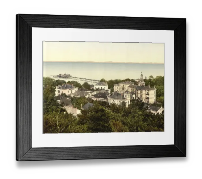 Framed Print : View of the town of Heringsdorf