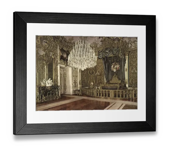 Framed Print : Royal Bedroom in Linderhof Castle in Bavaria Framed Print : Royal Bedroom in Linderhof Castle in Bavaria