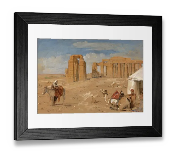 Framed Print : The Ramesseum at Thebes, ca 1847