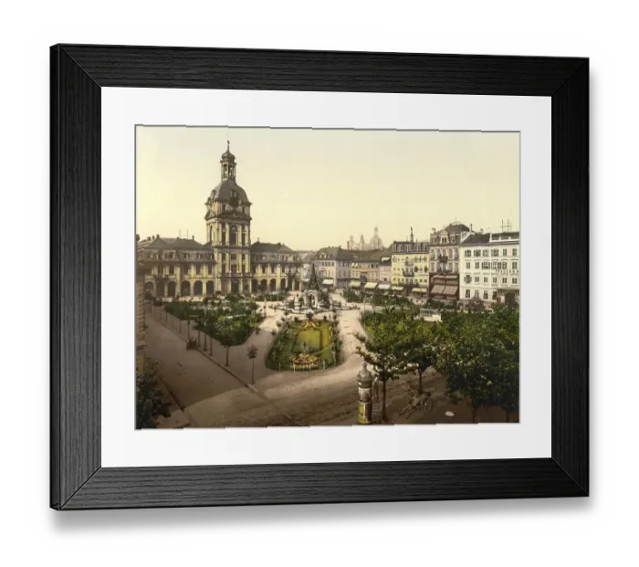 Framed Print : Paradeplatz in Karlsruhe, Baden-Wuerttemberg