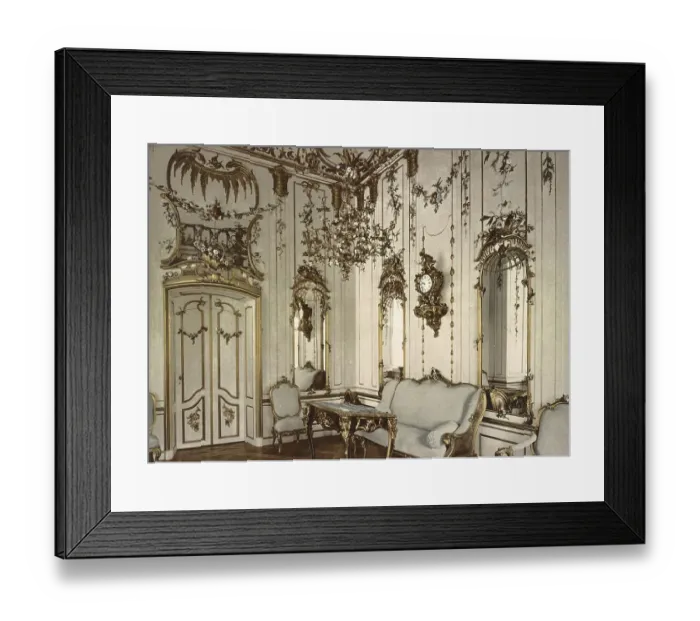 Framed Print : Study of Frederick the Great in Stadtschloss in Potsdam