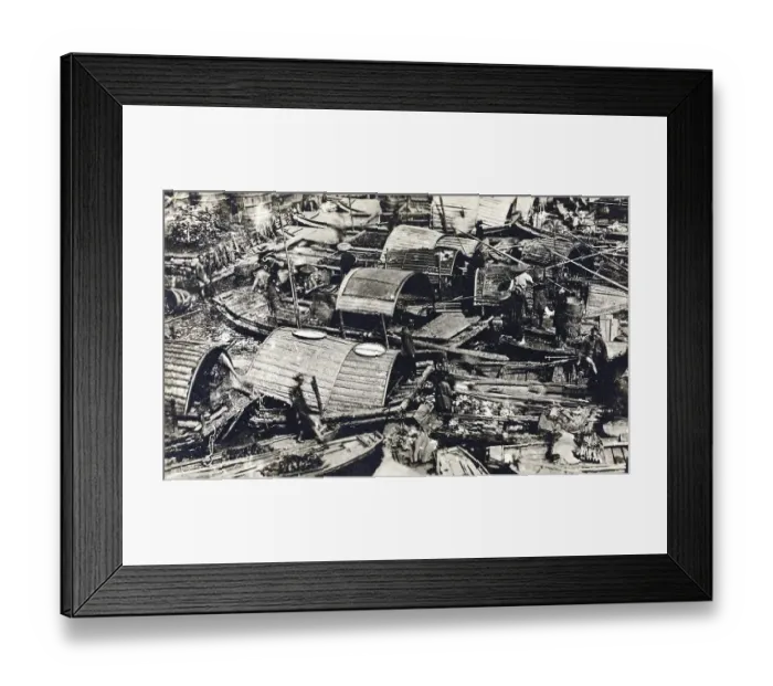 Framed Print : Reed Boats in Canton in the Harbour Framed Print : Reed Boats in Canton in the Harbour