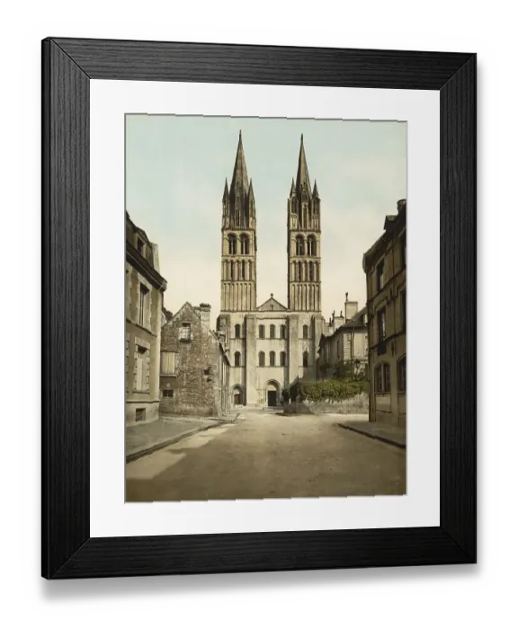 Framed Print : Former Benedictine Abbey with the Monastery Church of Saint-Etienne