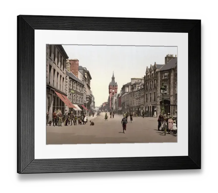 Framed Print : The High Street, main street, Hawick