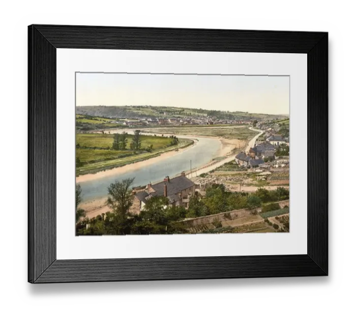 Framed Print : Wadebridge and River Camel, town in the north of the English county of Cornwall
