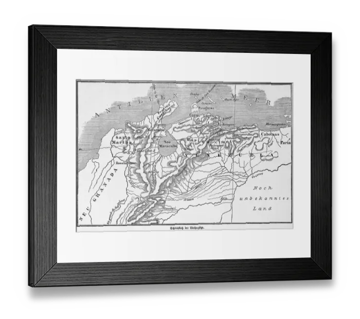 Framed Print : Map, Welser, 16th century, patrician family Framed Print : Map, Welser, 16th century, patrician family