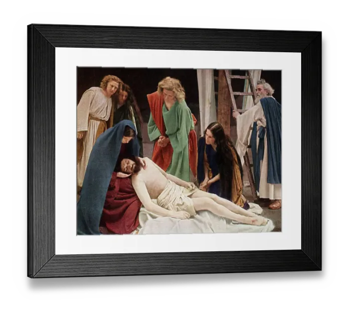 Framed Print : Jesus after the crucifixion with Mary his mother