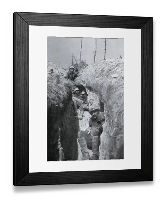 Framed Print : Life in the trenches, Cornillet hills