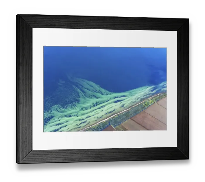 Framed Print : Aerial view of a sand hook in the Baltic Sea