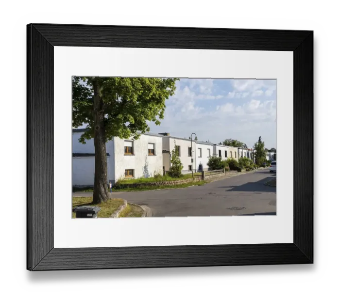 Framed Print : Row house settlement Dessau Toerten