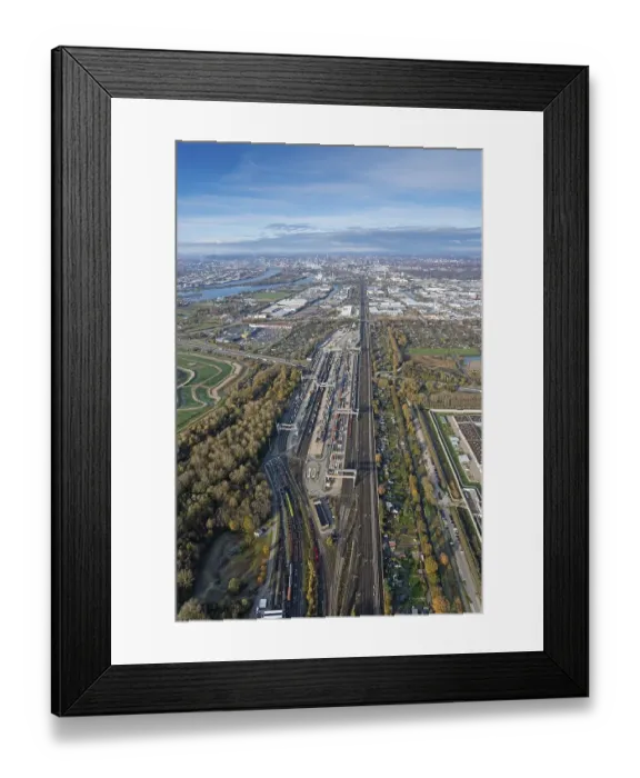 Framed Print : Aerial view of the DUSS Terminal Hamburg-Billwerder Framed Print : Aerial view of the DUSS Terminal Hamburg-Billwerder