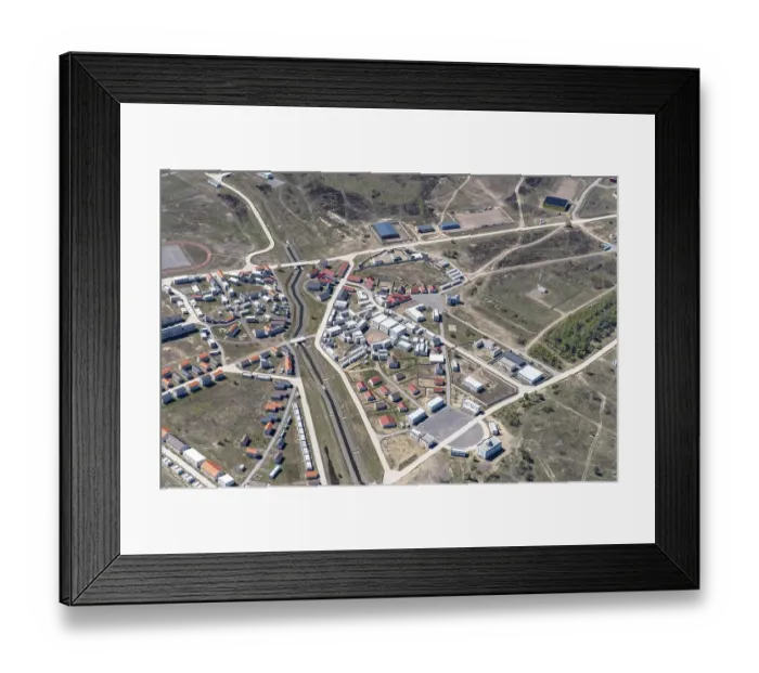 Framed Print : Aerial view of the Army Combat Training Centre